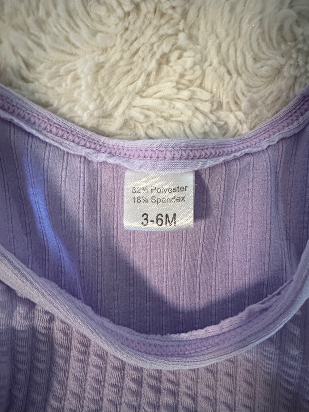 Amazon Kids Lavender Ribbed Ruffle Two-Piece Swim Set - Picture 3 of 3